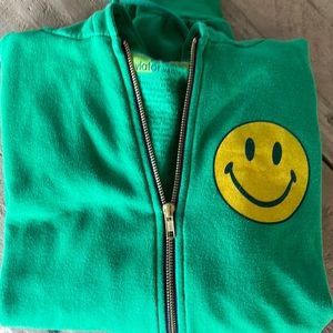 Aviator nation green smiley hoodie